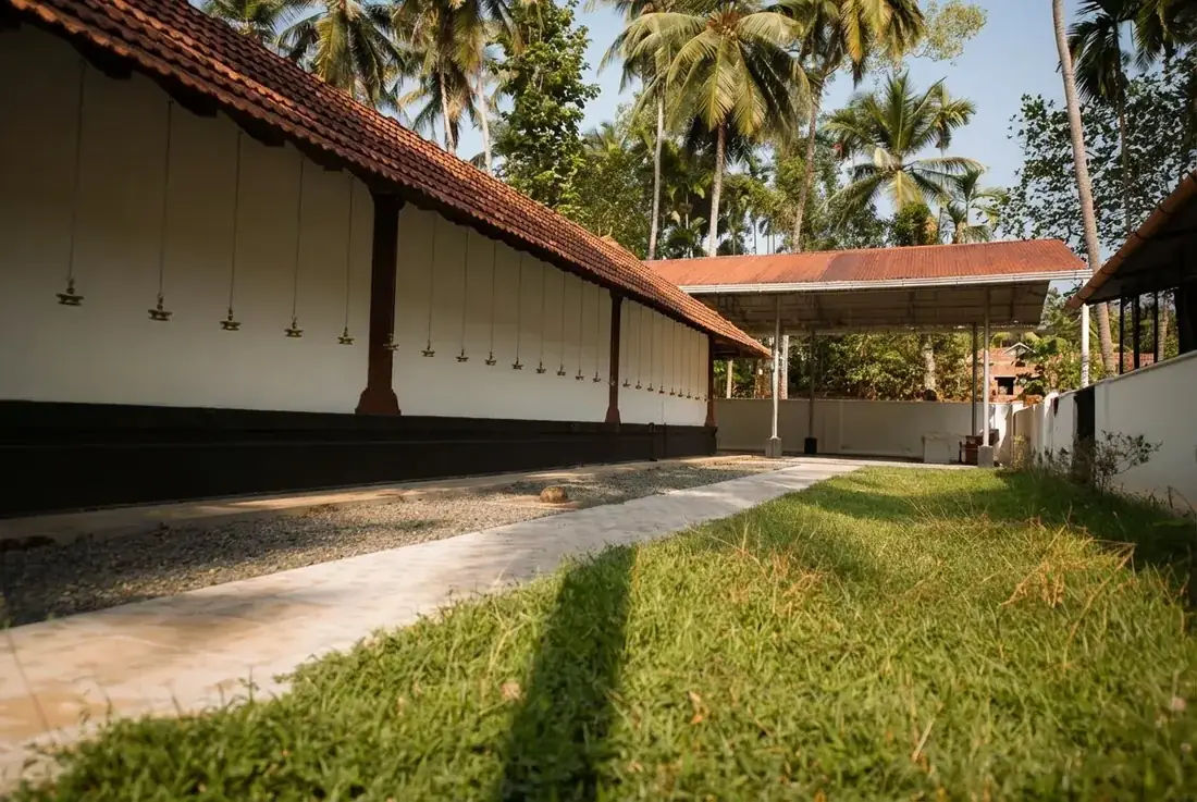Wide view of the temple grounds